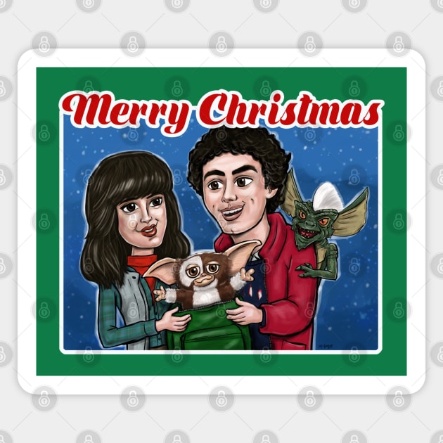 Gremlins Christmas Sticker by mcillustrator